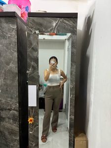 Stylish Brown Bootcut Trousers