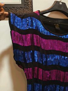 Sparkly Striped Sequin Top