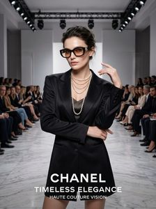 Chanel Black Sunglasses with Embellishments