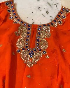 🍊🪸 Y2k Coral kurta with chunni