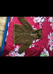 H&amp;M unisex brown fur hoodie jacket