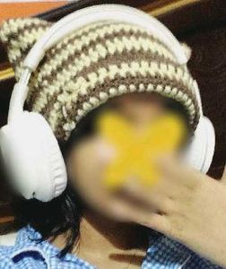 🤎🤍Cat-Ear Beanie 💜