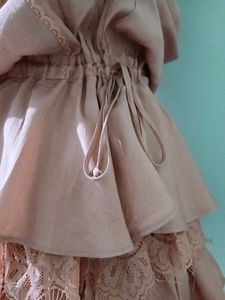 Chic Rose Ruffled Lace Dress