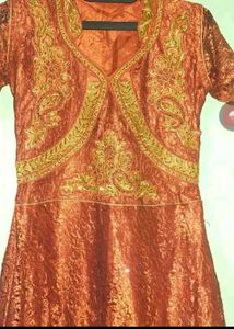 Stunning copper Embroidered Gown