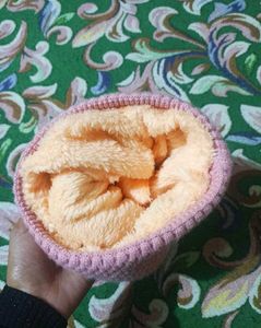 Pink Pom Beanie Cap