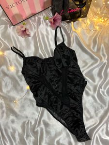 Black Lace Teddy Bodysuit