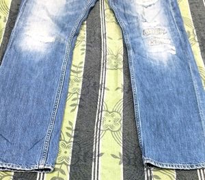 Jeans designer unique piece Blue XXL,Free