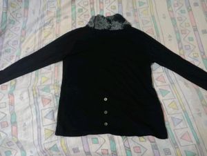 Trendy Black Top For Women - M