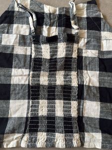 Gingham Button-Up Cami Top