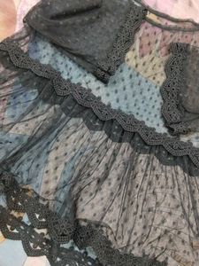 Black mesh top for women