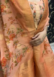 Peach Embroidered Salwar Kameez Set