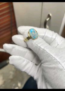 Old Mine Original Nisapuri Turquoise Gemstone Ring