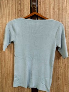 Baby Blue Ribbed Knit Top 🩵💙🩵💙