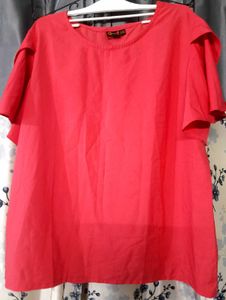 Oomph!! Coral Flutter Sleeve Top