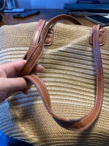 Woven Straw Tote Bag