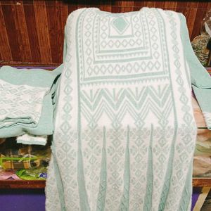Woolen Anarkali Kurti Set