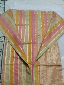 Beautiful Striped Saree with Embellishments