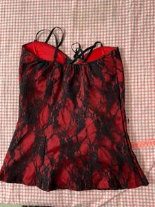 GOTHIC Red Lace Corset Top