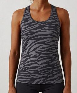 H&amp;M Zebra Print Athletic Black And Grey Tank Top