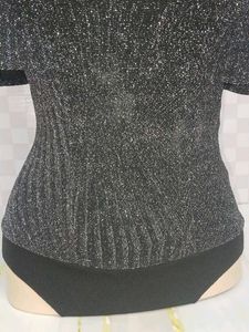 (900)Sparkly Black Bodysuit
