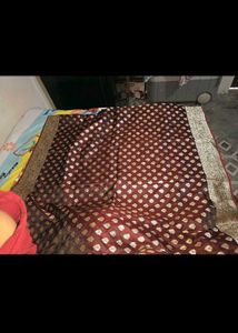 New pure silk zari saree with blouse piece