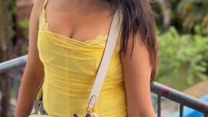 Yellow Ruched Camisole Top size s