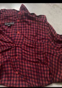 Red &amp; Black Plaid Flannel Shirt