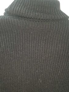 Classic Black Ribbed Turtleneck Sweater