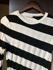 MANGO Chic Striped Maxi Dress