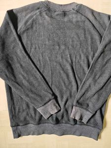 Men's Grey Thermal Knit Sweatshirt