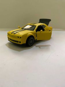 Yellow Dodge Challenger Toy Car