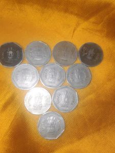 10 Pcs Of Old 1 Rupee Coins
