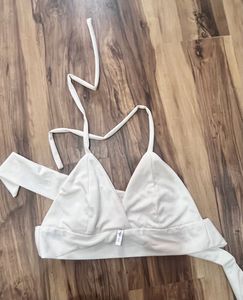 Chic White Halter Neck Crop Top