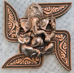 Glorious Ganesha on a Swastik - Wall hanging