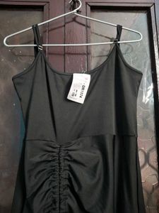 Black Ruched bodycon Dress