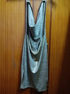 New Cowl Neck Metallic Dress