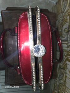 red wedding purse