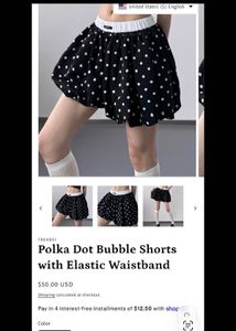 Black Polka Dot Bubble Skirt