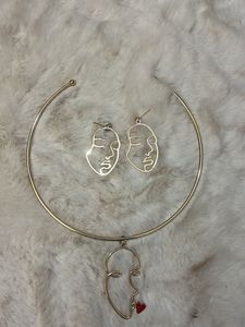 Unique Face Outline Jewelry Set