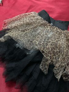 Leopard Print Tulle Skirt