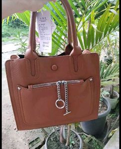 Imported Chic Brown Top-Handle Handbag