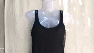 Stylish Black Mesh Tank Top