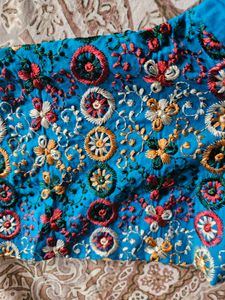 multicolored embroidered Blouse
