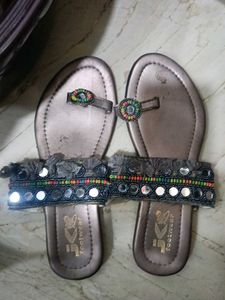 Embellished Flat Sandals