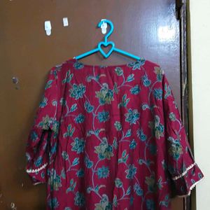 Elegant Maroon Kurta Set with Dupatta