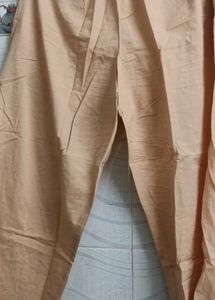 Elegant Peach Kurta with Floral Print