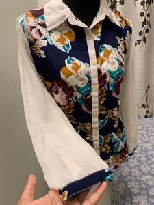 Y2k Floral Print Shirt