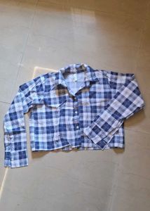 crop checked Shirt