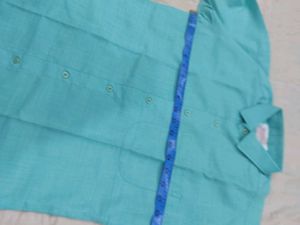 Men's Teal Blue Casual Shirt