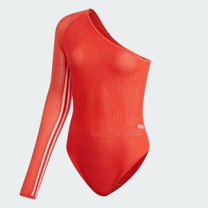 Adidas Red Ribbed Bodysuit